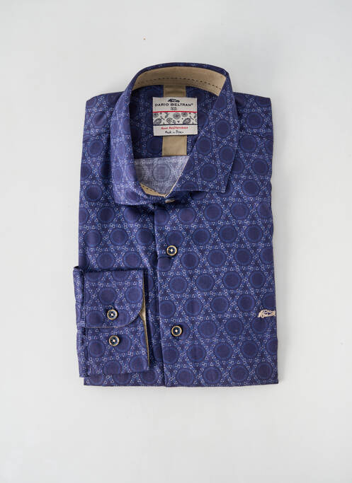 Chemise manches longues imprimé fantaisie bleu DARIO BELTRAN homme