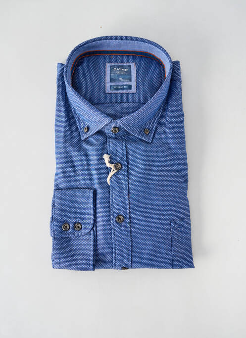 Chemise manches longues bleu OLYMP pour homme