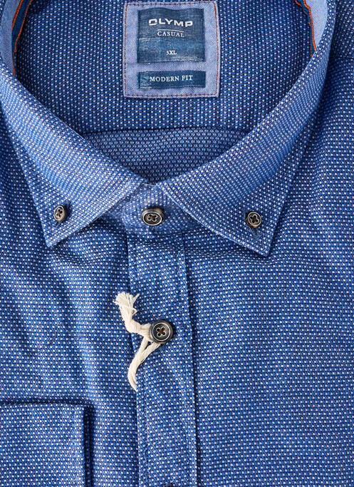 Chemise manches longues bleu OLYMP homme