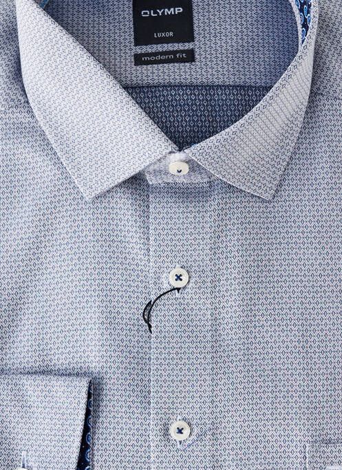 Chemise manches longues gris OLYMP homme