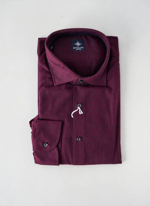 Chemise manches longues violet BLUSALINA pour homme