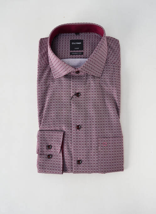 Chemise manches longues violet OLYMP pour homme