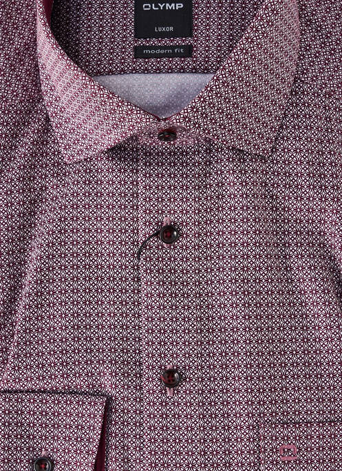 Chemise manches longues violet OLYMP homme