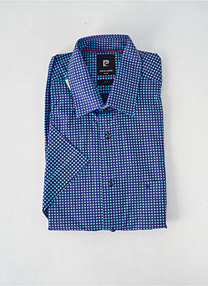 Chemise manches courtes coupe droite bleu PIERRE CARDIN homme