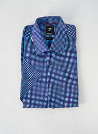 Chemise manches courtes coupe droite bleu PIERRE CARDIN homme