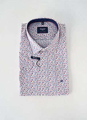 Chemise manches courtes imprimé fantaisie blanc CHATEL homme