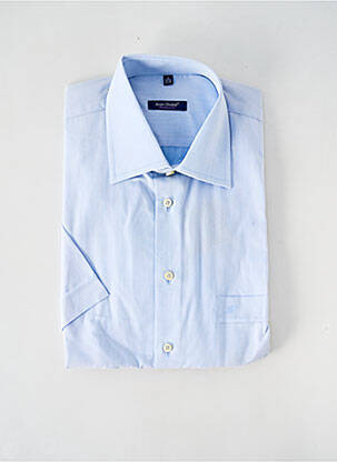 Chemise manches courtes coupe droite bleu JEAN CHATEL homme