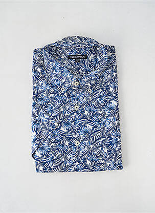 Chemise manches courtes imprimé fantaisie bleu TED LAPIDUS homme