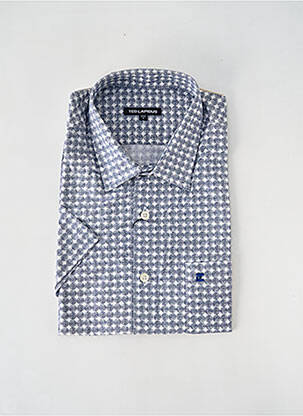 Chemise Ted Lapidus Bleue – Manches Courtes – 100% Neuf Sans Étiquette – Taille 4