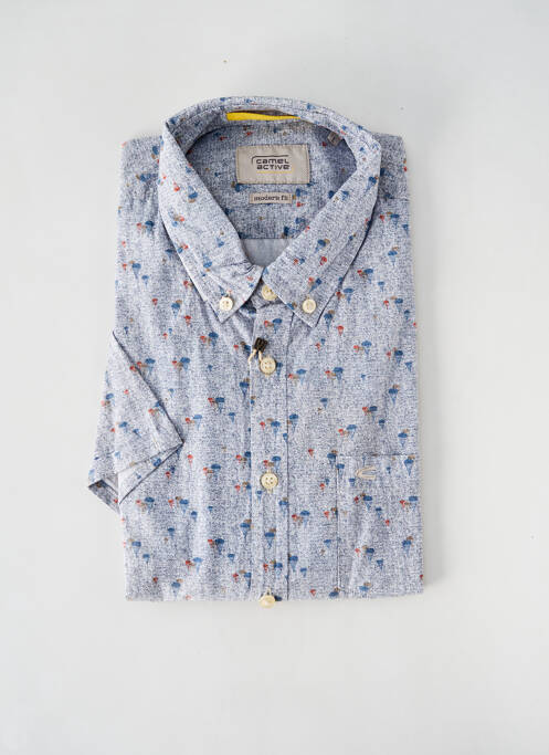Chemise manches courtes imprimé fantaisie bleu CAMEL ACTIVE homme