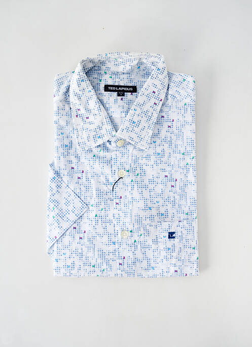 Chemise manches courtes imprimé fantaisie blanc TED LAPIDUS homme