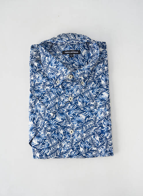 Chemise manches courtes imprimé fantaisie bleu TED LAPIDUS homme