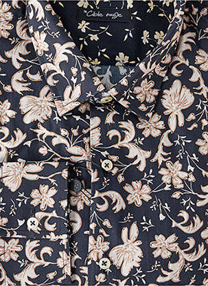 Chemise manches longues imprimé fantaisie noir LA CIBLE ROUGE homme