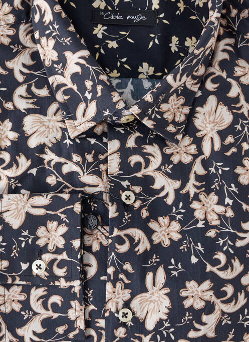 Chemise manches longues imprimé fantaisie noir LA CIBLE ROUGE homme