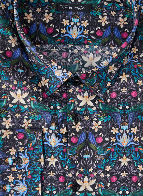 Chemise manches longues noir LA CIBLE ROUGE homme