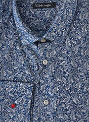 Chemise manches longues bleu LA CIBLE ROUGE pour homme seconde vue