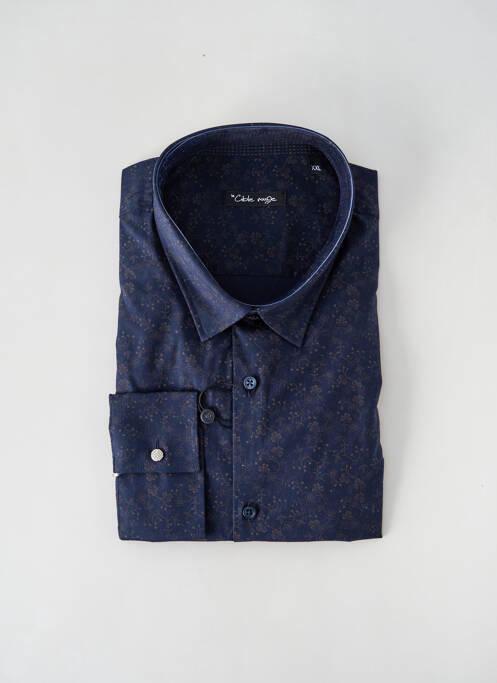 Chemise manches longues imprimé fantaisie bleu LA CIBLE ROUGE homme