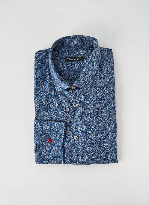 Chemise manches longues bleu LA CIBLE ROUGE pour homme