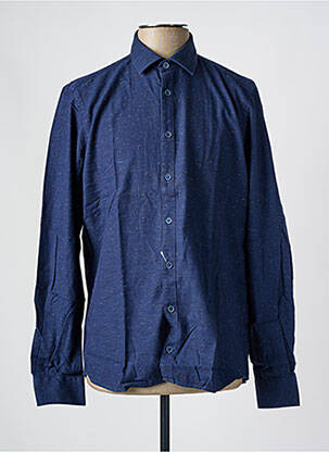 Chemise manches longues coupe droite bleu JUPITER homme