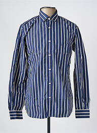 Chemise manches longues imprimé fantaisie bleu SERGE BLANCO homme