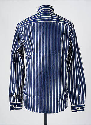 Chemise manches longues imprimé fantaisie bleu SERGE BLANCO homme