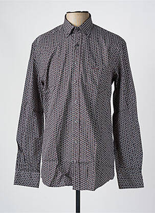 Chemise manches longues imprimé fantaisie marron MISE AU GREEN homme