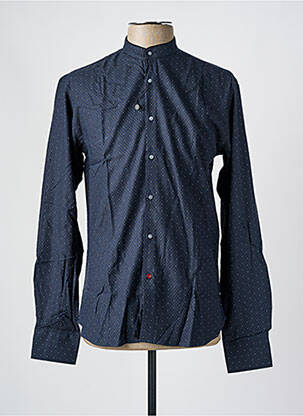 Chemise manches longues imprimé fantaisie bleu LA CIBLE ROUGE homme