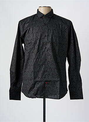 Chemise manches longues imprimé fantaisie noir LA CIBLE ROUGE homme