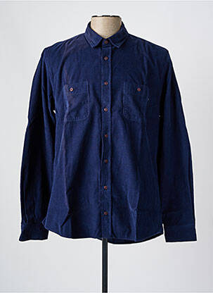 Chemise manches longues coupe droite bleu HARRIS WILSON homme