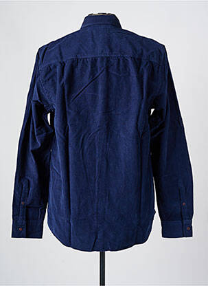 Chemise manches longues coupe droite bleu HARRIS WILSON homme