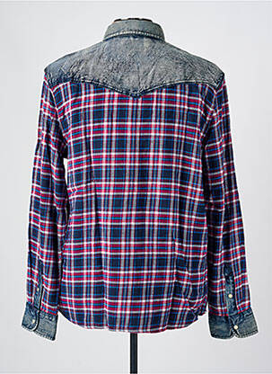 Chemise manches longues imprimé fantaisie rouge MUSTANG homme