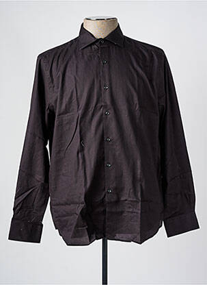 Chemise manches longues noir BLUSALINA pour homme