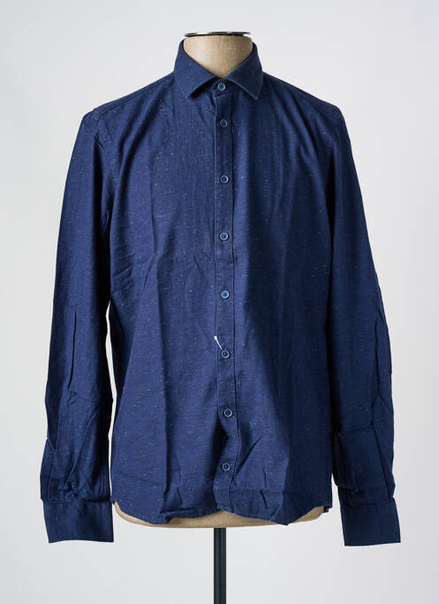 Chemise manches longues bleu JUPITER pour homme