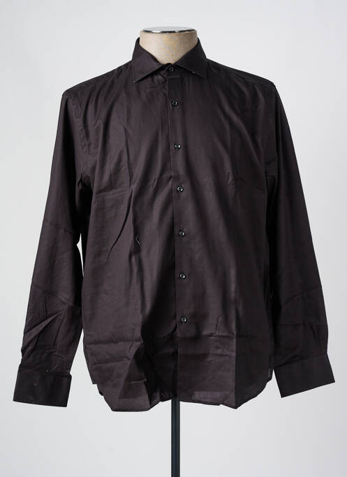 Chemise manches longues noir BLUSALINA pour homme