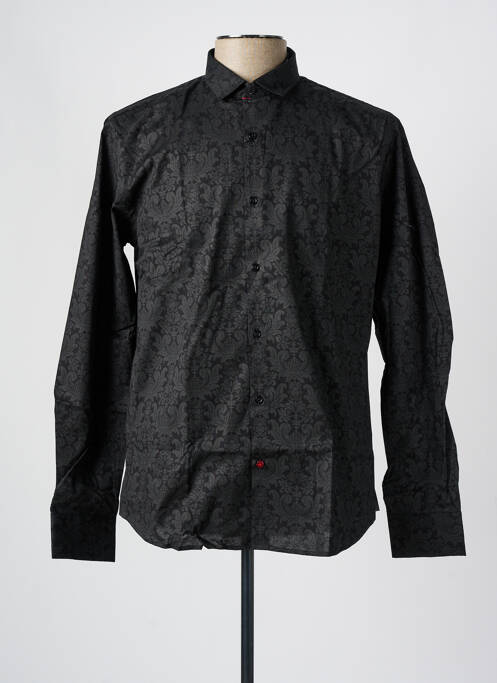 Chemise manches longues noir LA CIBLE ROUGE pour homme