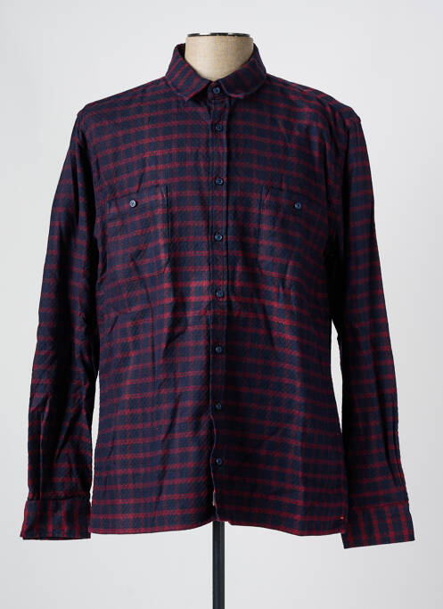 Chemise manches longues rouge HARRIS WILSON pour homme