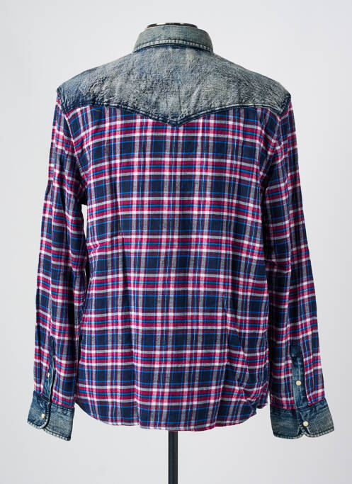 Chemise manches longues rouge MUSTANG pour homme