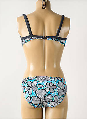 Maillot de bain 2 pièces stretch haut soutien-gorge emboitant bleu SUNMARIN femme