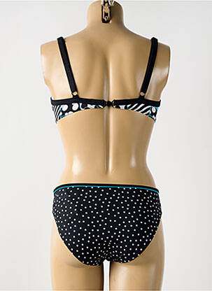 Maillot de bain 2 pièces stretch haut soutien-gorge emboitant noir OLYMPIA femme