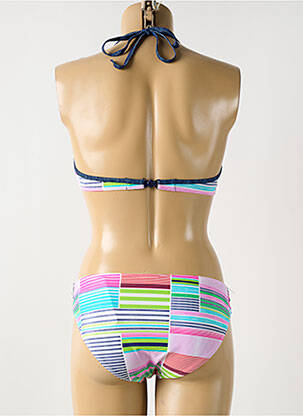 Maillot de bain 2 pièces stretch haut soutien-gorge emboitant bleu OLYMPIA femme