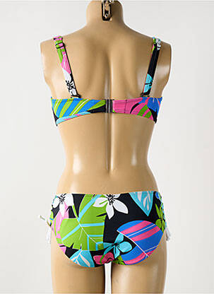 Maillot de bain 2 pièces stretch haut soutien-gorge emboitant bleu OLYMPIA femme