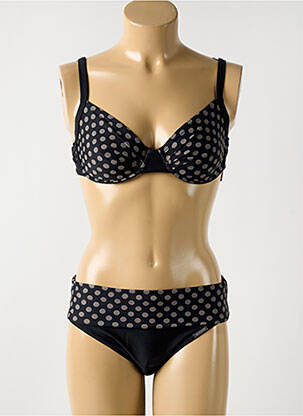 Maillot de bain 2 pièces avec armature haut soutien-gorge emboitant noir SUNMARIN femme