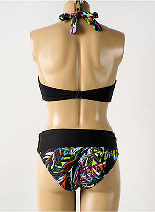 Maillot de bain 2 pièces stretch haut bandeau noir ROSE POMME femme
