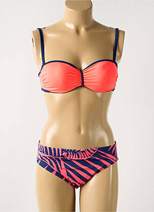 Maillot de bain 2 pièces stretch haut soutien-gorge moulé rose OLYMPIA femme
