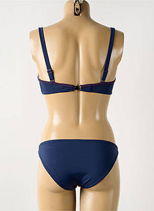 Maillot de bain 2 pièces stretch haut soutien-gorge moulé bleu OLYMPIA femme