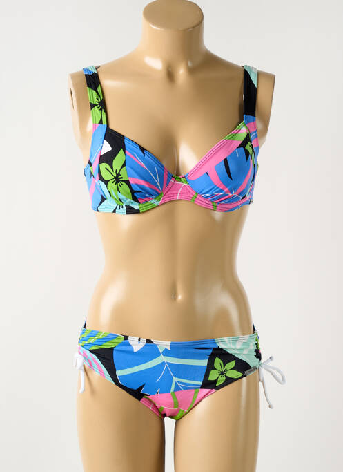 Maillot de bain 2 pièces bleu OLYMPIA pour femme