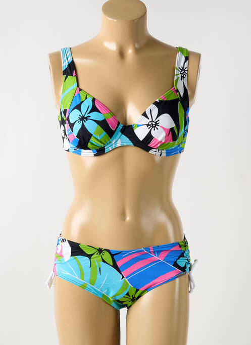 Maillot de bain 2 pièces bleu OLYMPIA pour femme