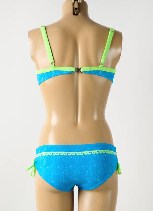 Maillot de bain 2 pièces bleu OLYMPIA pour femme