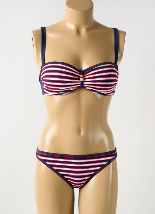 Maillot de bain 2 pièces bleu OLYMPIA pour femme