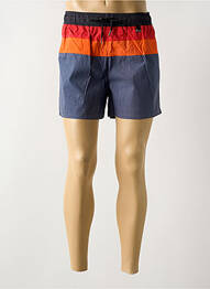 Short de bain imprimé rayures noir HOM homme